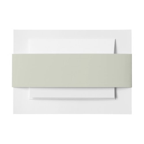 White Sage Solid Color Invitation Belly Band