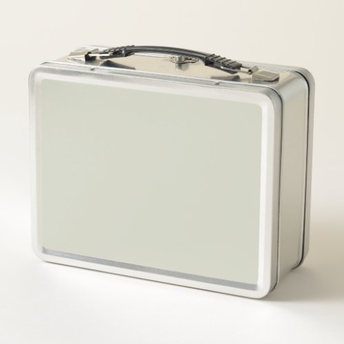 White Sage Solid Color Metal Lunch Box