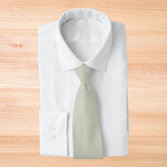 White Sage Solid Color Neck Tie (Creator Uploaded)