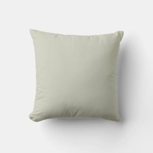 White Sage Solid Color Throw Pillow