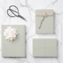 White Sage Solid Color Wrapping Paper Sheets