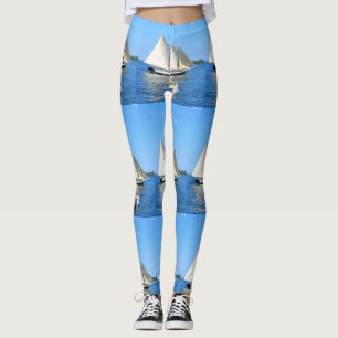 white sail schooner dual blue leggings