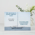 White Sailboat  Ocean  50th Boat  Birthday  Invitation<br><div class="desc">Make waves with this stylish Sailboat -Themed Birthday Party Invitation,  perfect for celebrating a special day with a touch of nautical elegance. Whether it’s a milestone birthday or a summer celebration,  this invitation sets the scene for an unforgettable event on the high seas.</div>