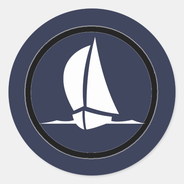 White Sails Classic Round Sticker (Front)
