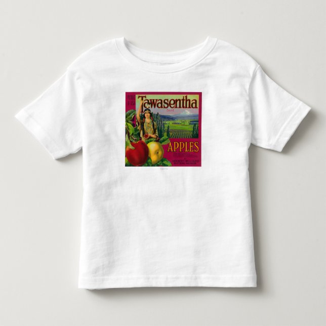 White Salmon, Washington - Tawasentha Apple Labe Toddler T-shirt (Front)