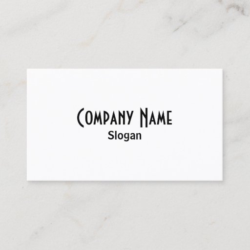 Customizable White & Black Business Card