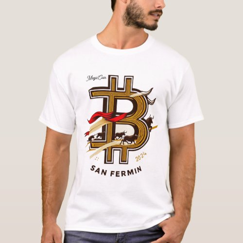White San Fermin and cryptocurrencies t_shirt T_Shirt