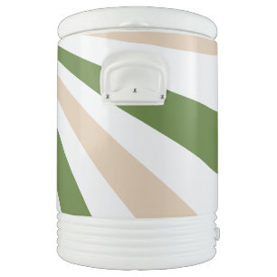 White, Sand and Palm Green Wave Beverage Cooler