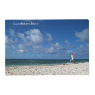 White Sand, Aqua Water, Blue Sky, Bahamas Placemat