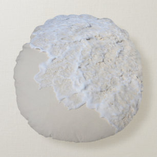 White Sand Beach Caribbean Sea Dream 1 Round Pillow