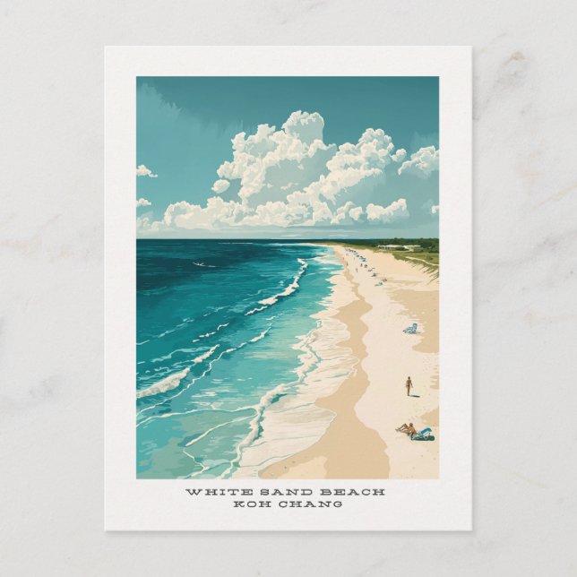 White Sand Beach Koh Chang Travel Postcard (Front)