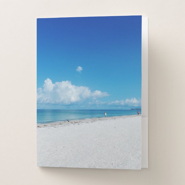 White Sand Beach Pocket Folder (Front)