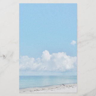 White Sand Beach Stationary Stationery