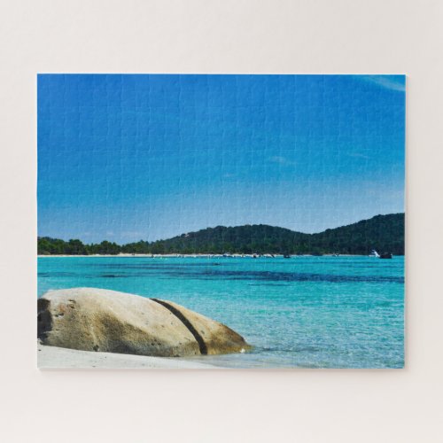 White sand beach turquoise water  jigsaw puzzle