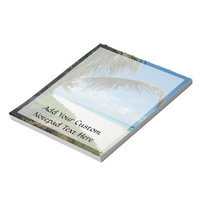 White Sand Beach w/Palm Notepad (Rotated)