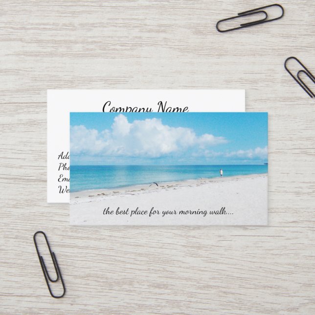 White Sand Business Card (Front/Back In Situ)