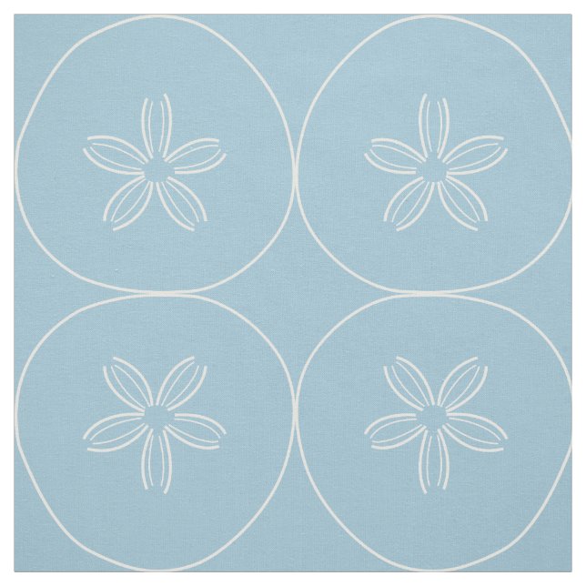 White Sand Dollar on ANY CUSTOM COLOR Fabric (Swatch)