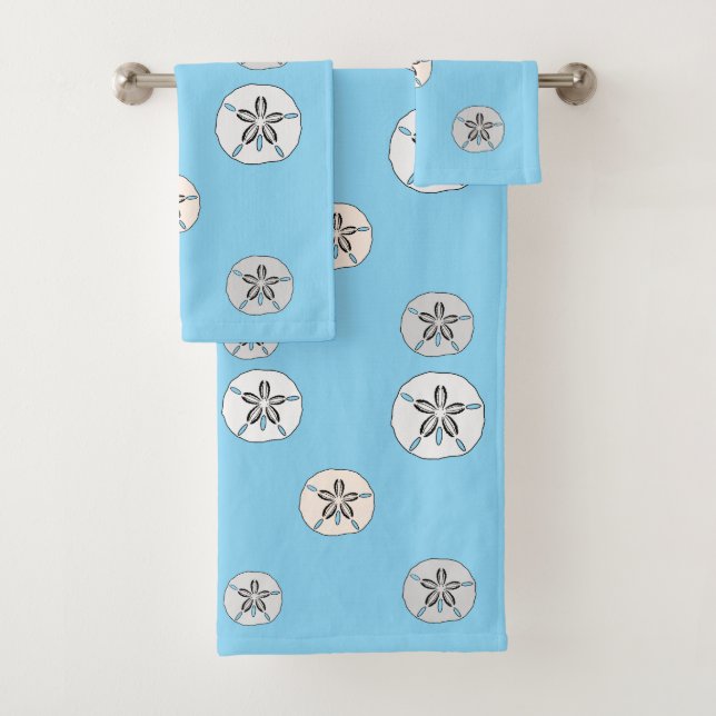 White sand dollars bath towel set (Insitu)