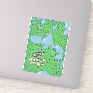 White sand lake Wisconsin Sticker