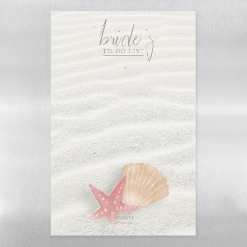 White Sands Brides To Do List CoralPeach ID605 Magnetic Dry Erase Sheet