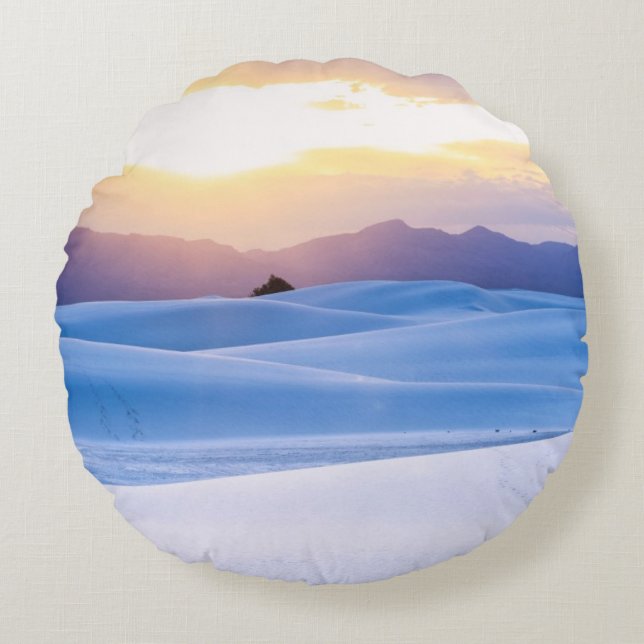 White Sands National Monument 3 Round Pillow (Front)