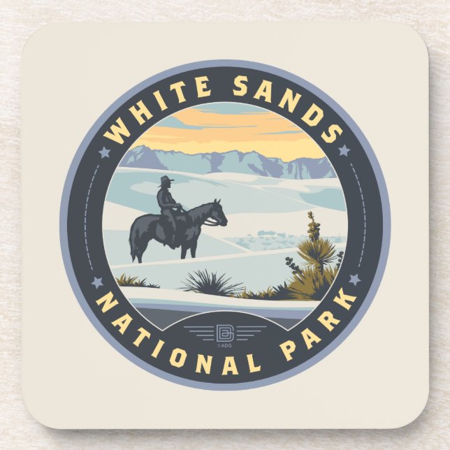 White Sands National Park Beverage Coaster (Front)