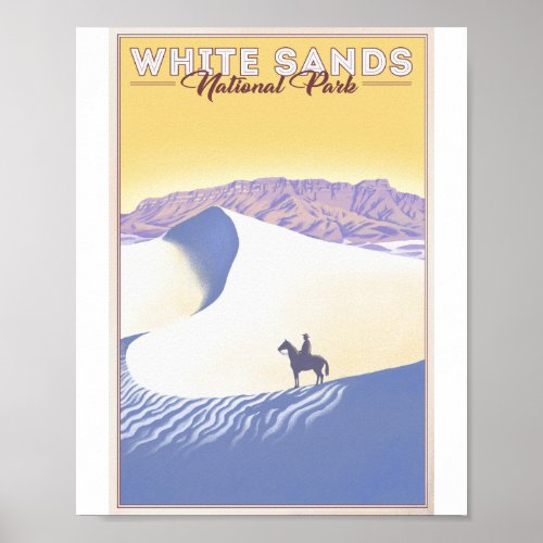 White Sands National Park Litho Artwork Poster