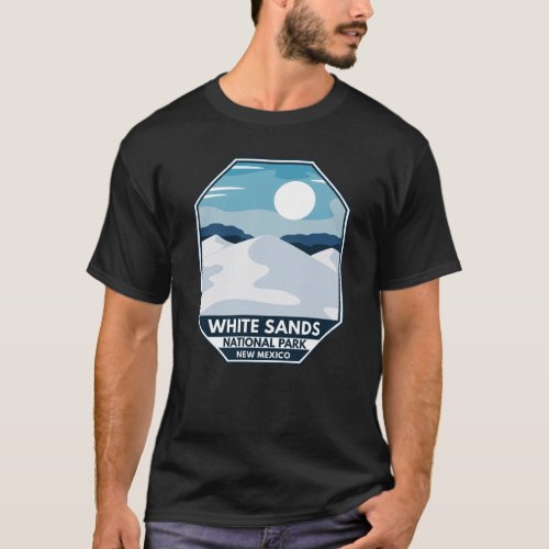 White Sands National Park Minimal Retro Emblem T_Shirt