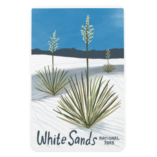 White Sands National Park New Mexico Gypsum Yucca Magnet