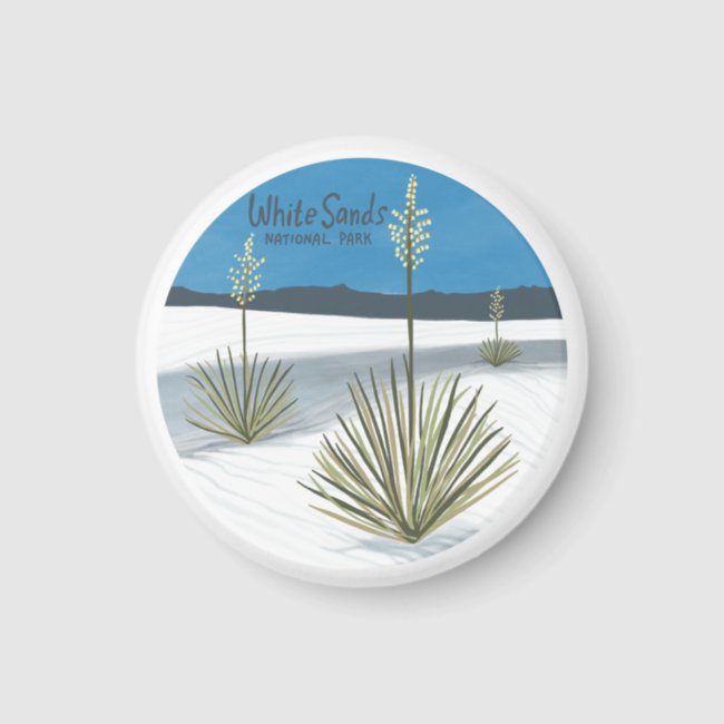 White Sands National Park New Mexico Gypsum Yucca Magnet