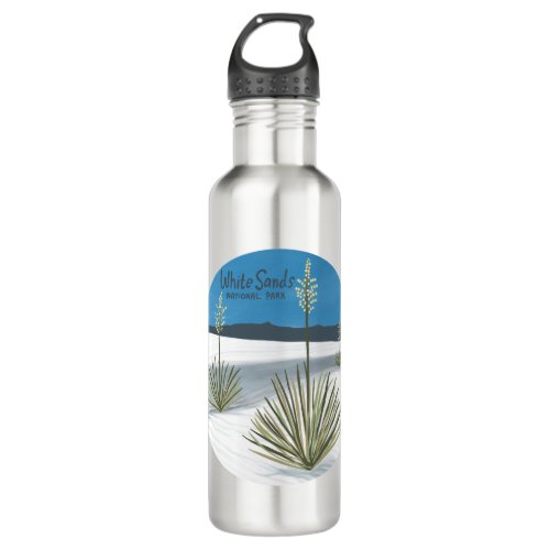 White Sands National Park New Mexico Gypsum Yucca Stainless Steel Water Bottle