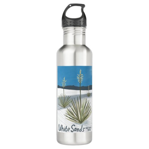 White Sands National Park New Mexico Gypsum Yucca Stainless Steel Water Bottle