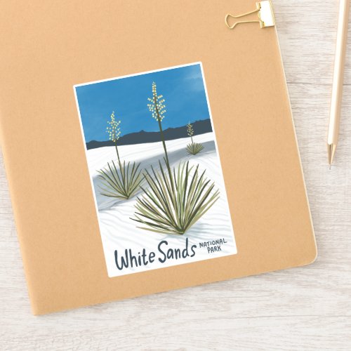 White Sands National Park New Mexico Gypsum Yucca Sticker