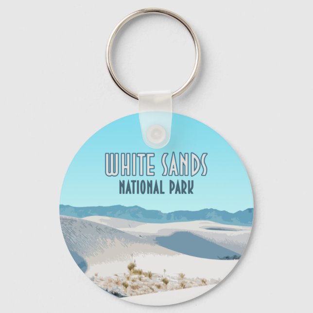 White Sands National Park New Mexico Keychain (Front)