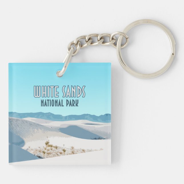 White Sands National Park New Mexico Keychain (Back)