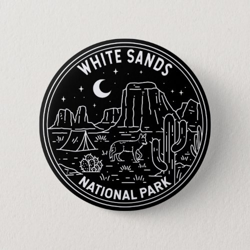 White Sands National Park New Mexico Monoline Button