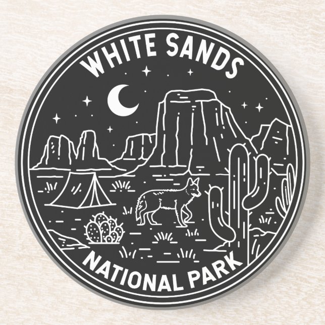 White Sands National Park New Mexico Monoline Coaster (Front)