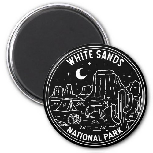 White Sands National Park New Mexico Monoline Magnet