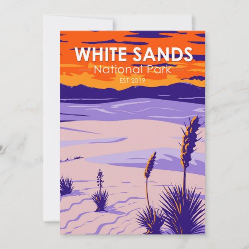 White Sands National Park New Mexico Vintage Holiday Card