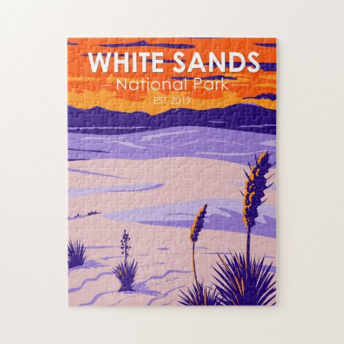 White Sands National Park New Mexico Vintage  Jigsaw Puzzle