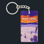 White Sands National Park New Mexico Vintage Keychain<br><div class="desc">White Sands vector artwork design. The park is located in the state of New Mexico and completely surrounded by the White Sands Missile Range.</div>