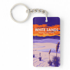 White Sands National Park New Mexico Vintage Keychain