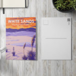 White Sands National Park New Mexico Vintage Postcard<br><div class="desc">White Sands vector artwork design. The park is located in the state of New Mexico and completely surrounded by the White Sands Missile Range.</div>