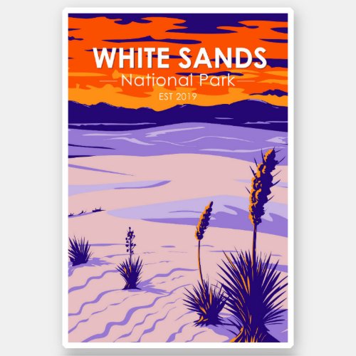White Sands National Park New Mexico Vintage Sticker