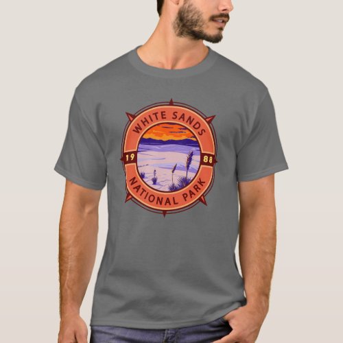 White Sands National Park Retro Compass Emblem T_Shirt