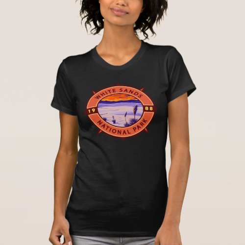 White Sands National Park Retro Compass Emblem T_Shirt