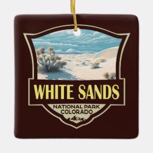 White Sands National Park Travel Art Vintage Ceramic Ornament