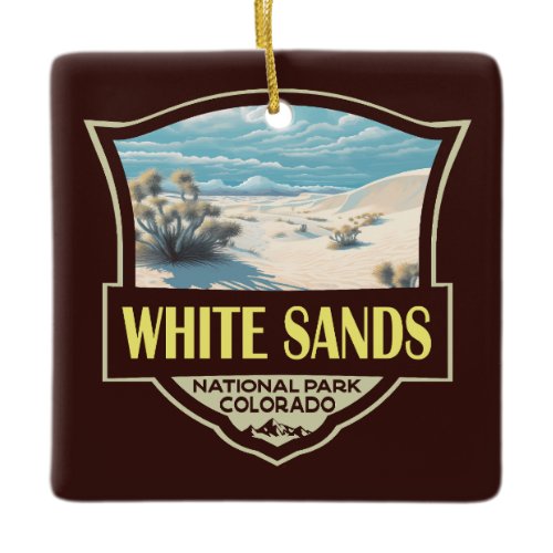 White Sands National Park Travel Art Vintage Ceramic Ornament