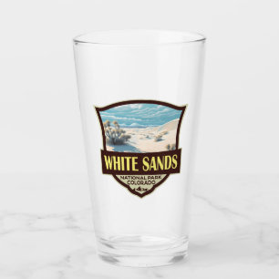 White Sands National Park Travel Art Vintage Glass