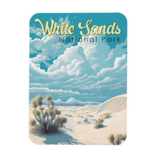 White Sands National Park Travel Art Vintage Magnet